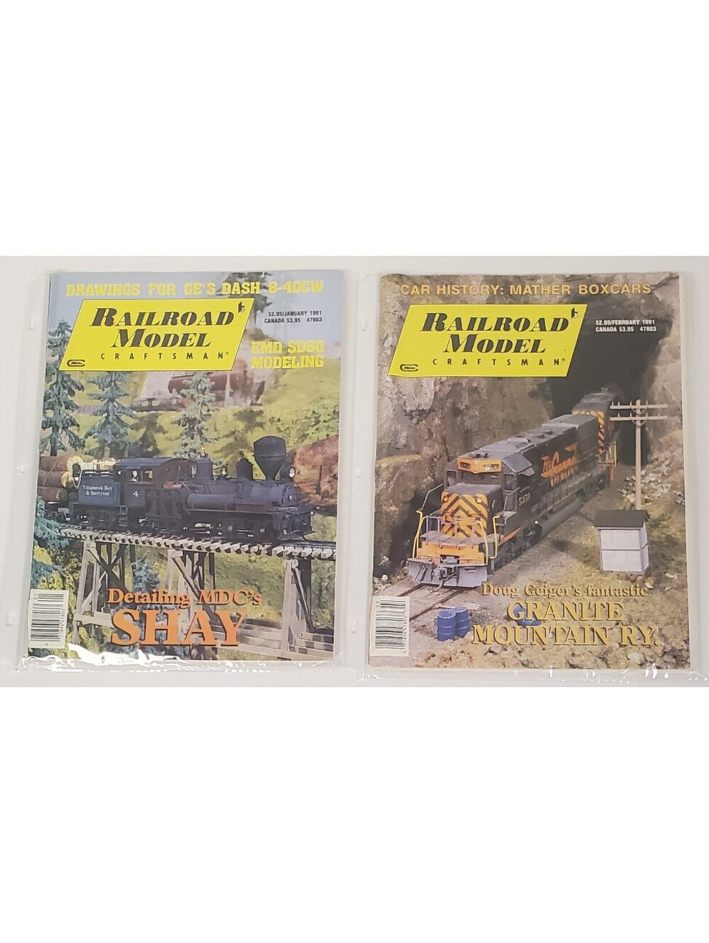 12 Vintage Railroad Model Craftsman Magazines from 1991 GC